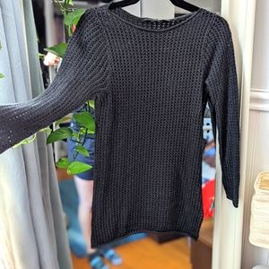 Sheer Long Line Sweater